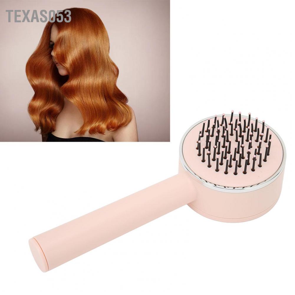 Texas053 Texas053 Bàn chải đệm khí cho phụ nữ Detangling Massage tóc Công cụ tạo kiểu thẳng xoăn Màu hồng