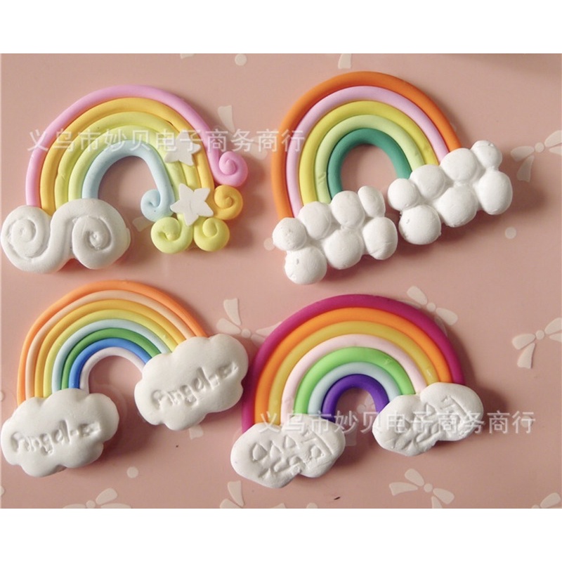 Charm cầu vồng trang trí Slime, bánh kem, ốp điện thoại …