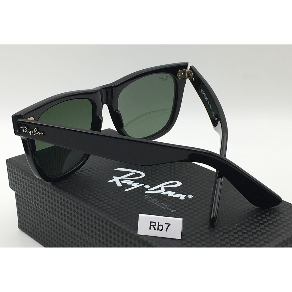 Kính Rayban RB2140 tròng thủy tinh có khắc RB chìm - MÀU ĐEN