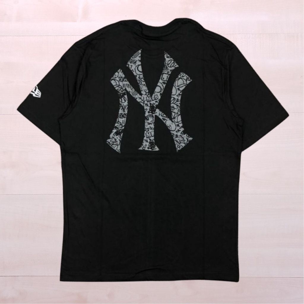 Áo Thun Đen In LOGO Đội Bóng Chày MLB YANKEES FP Cá Tính