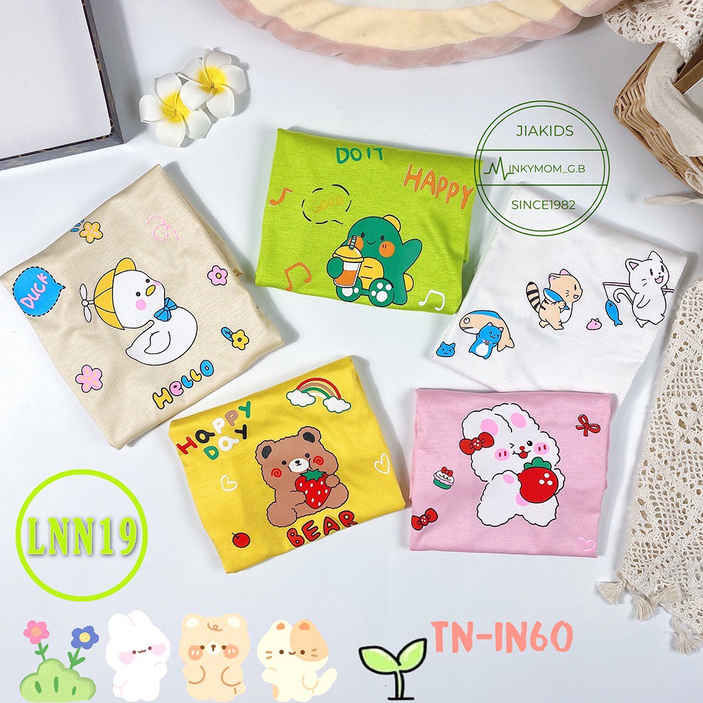 [LNN19] Bộ Cộc Tay Thun Lạnh MINKY MOM CÓ SIZE ĐẠI, Mềm Mịn, Thoáng Mát, Dễ Chịu, Thấm Hút Mồ Hôi, Hàng Chuẩn Đẹp Cho Bé