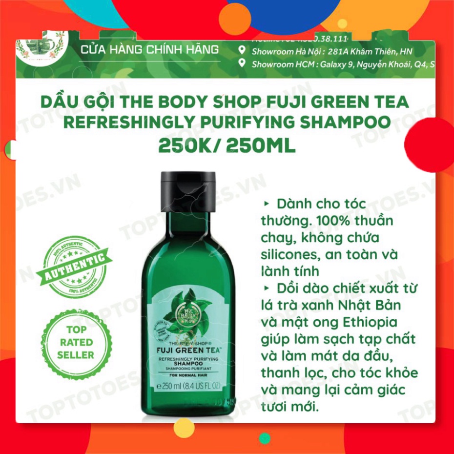 HẠ NHIỆT MÙA HÈ Gội xả ủ The Body Shop Strawberry/ Shea Butter/ Green Tea cho tóc mềm thơm, chắc khỏe CHỈ HÔM NAY