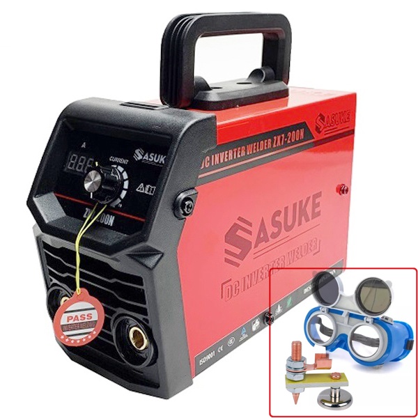 Sasuke ZX7-200N, Máy hàn điện tử mini inverter (Đầy đủ phụ kiện) + tặng kẹp mas nam châm