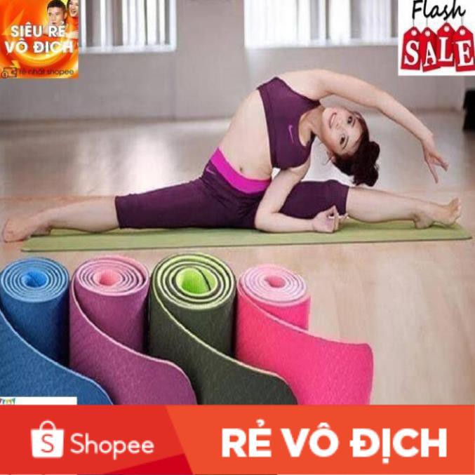 THẢM TẬP YOGA TPE 2 LỚP DÀY_Ảnh Thật Loại 1