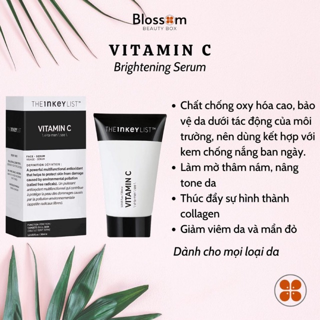 [Sephora US] Serum Vitamin C sáng da mờ thâm THE INKEY LIST | BigBuy360 - bigbuy360.vn