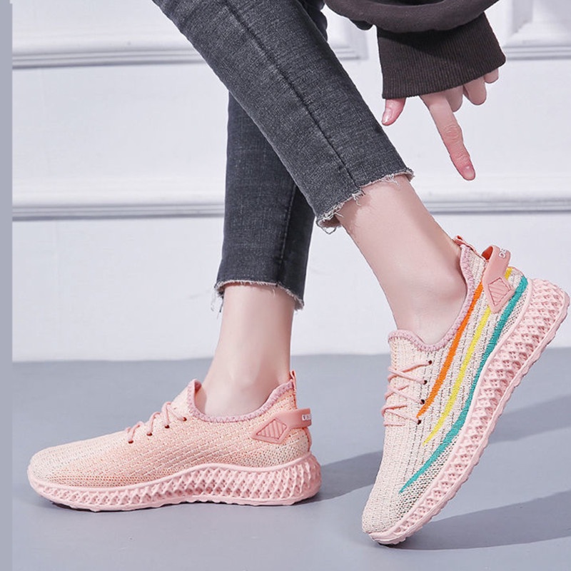 💘 Giày thể thao nữ thời trang 💘Giày nữ nhẹ vải thoáng khí