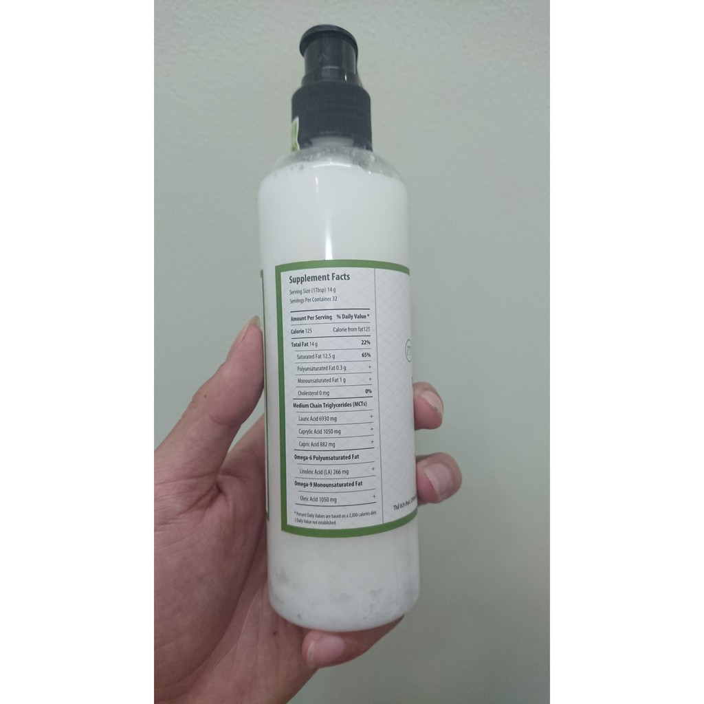 Dầu dừa ép lạnh nguyên chất Milaganics 250ml