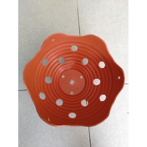 ( SIÊU HOT ) Combo 2 chậu nhựa trồng lan miệng lượn sóng phi 20 cm