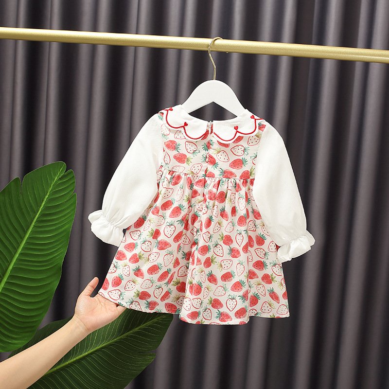 Váy Dâu Tây Cho Bé Gái Size 8-16kg