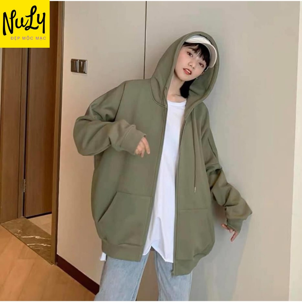 Áo Khoác Hoodie Trơn Unisex Tay Bồng Form Rộng, Chất Nỉ Ngoại Dày Dặn, Mẫu Mới - HDKK | BigBuy360 - bigbuy360.vn
