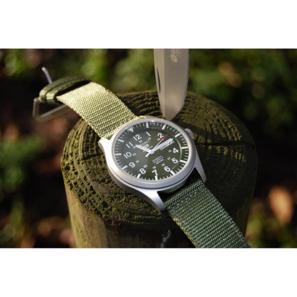 Đồng hồ nam chính hãng Seiko Máy Cơ SNK805K2S Dây Nato - Mặt Xanh Lá - Bảo Hành Chính Hãng 18 Tháng