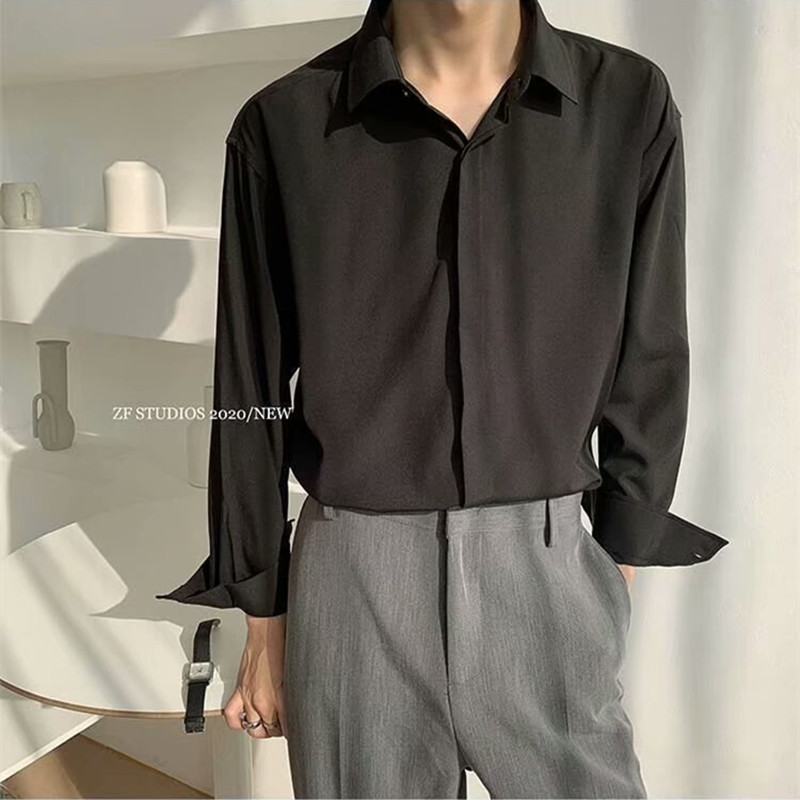 Áo Sơ Mi Nam Tay Dài Màu Trơn Thời Trang Hàn Quốc Size M-2Xl | BigBuy360 - bigbuy360.vn