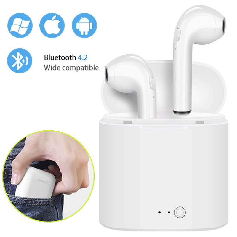 Bộ Tai Nghe Không Dây Bluetooth Mini I7s Tws Kèm Hộp Sạc Cho Iphone / Android / Airpods