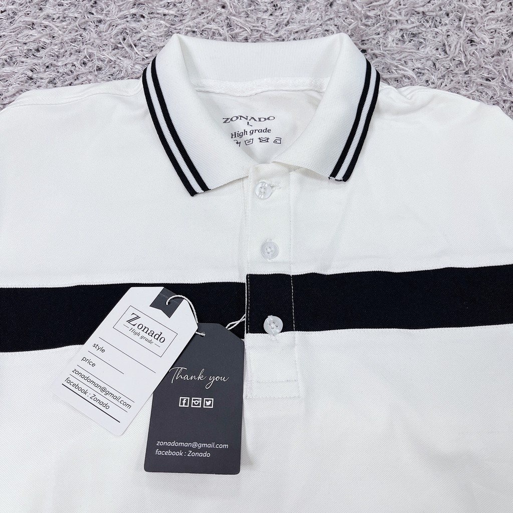 Áo Polo mặc hè cao cấp thoải mái,vải cotton co giãn thoáng mát mặc không bị kích hoạt động cực thoải mái-Mã A02-ZONADO | BigBuy360 - bigbuy360.vn