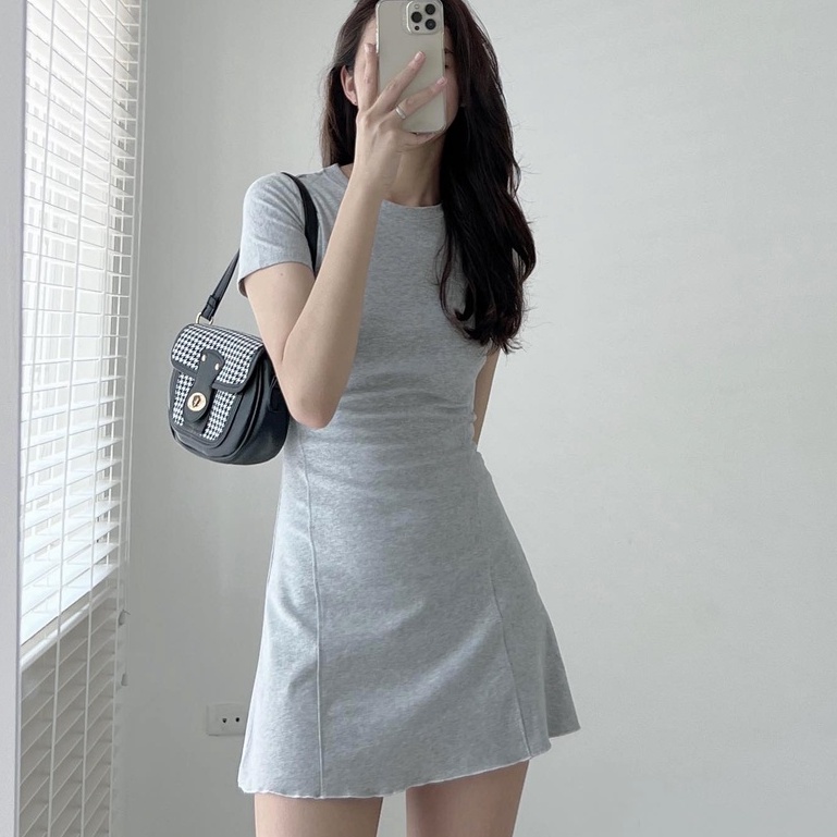 Váy Body Đầm Thun Ôm Body Ôm Eo Dáng Xòe Tay Ngắn Đi Dự Tiệc Sang Chảnh | BigBuy360 - bigbuy360.vn