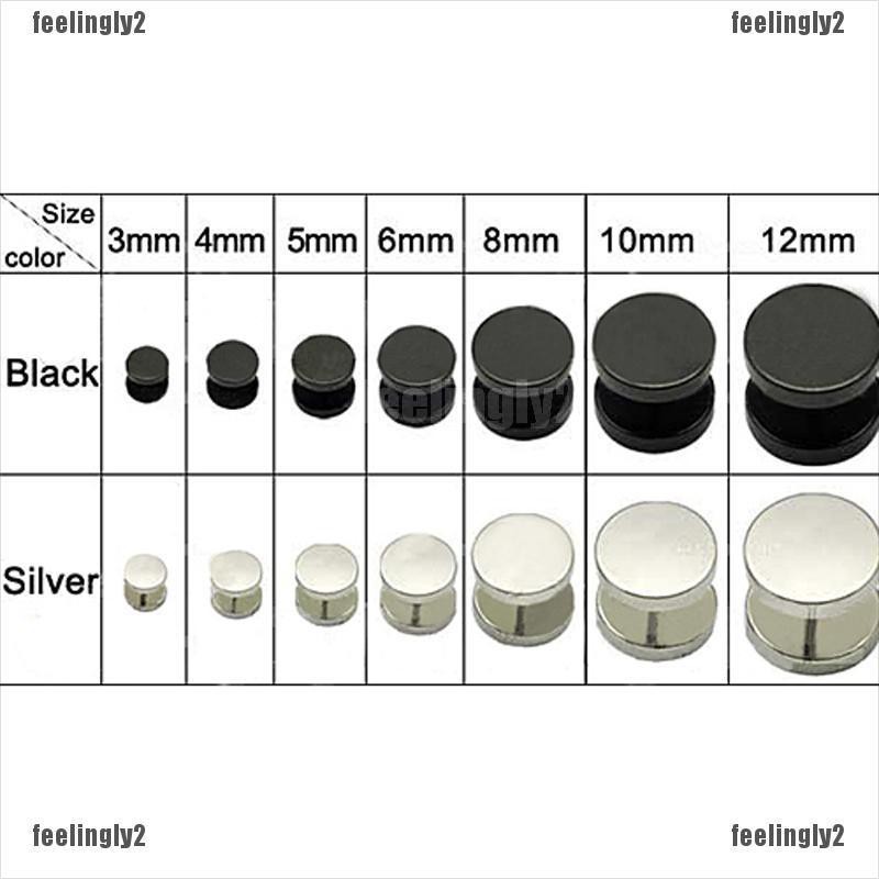 (Kho hai gói) Bông tai đinh tán tròn tròn 5mm bằng bạc titan