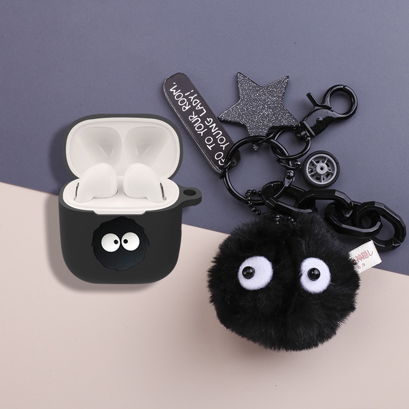 Vỏ Bảo Vệ Hộp Sạc Tai Nghe Bluetooth Baseus E8 Bằng Silicon Mềm Hình Gấu Kaws/Phi Hành Gia/Pikachu Đeo Mặt Dây Chuyền