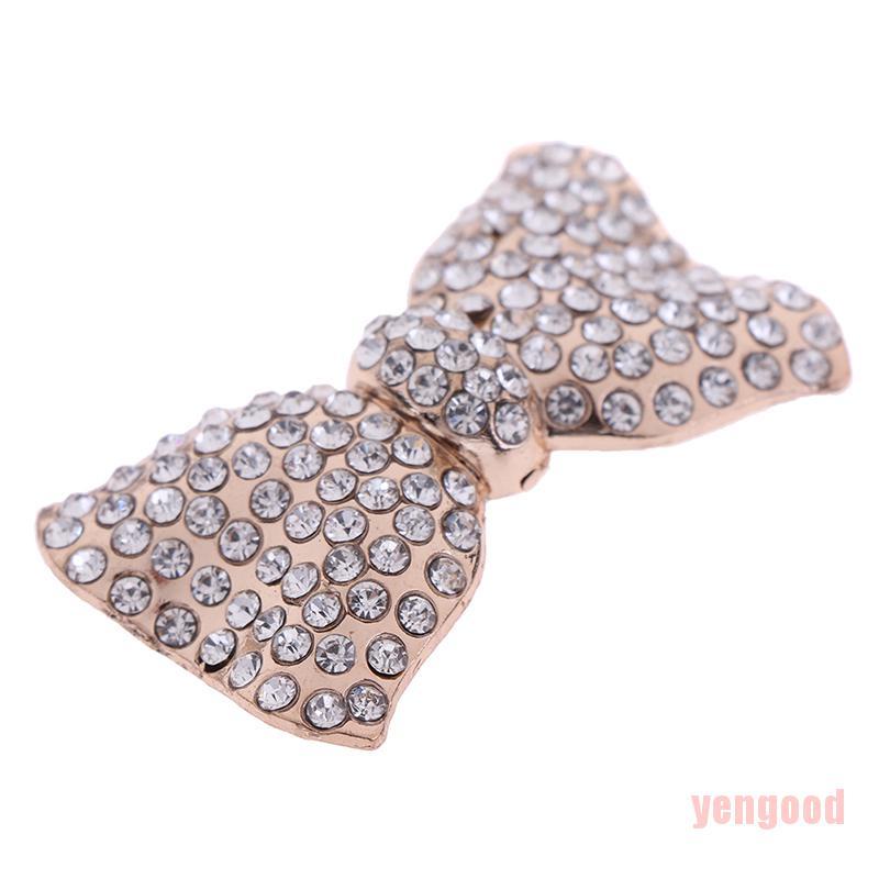 Kẹp giày kim loại hình nơ đính đá trang trí xinh xắn