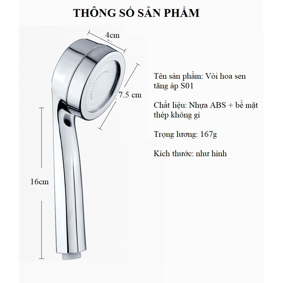 Tay Sen Tắm Tăng Áp S-01