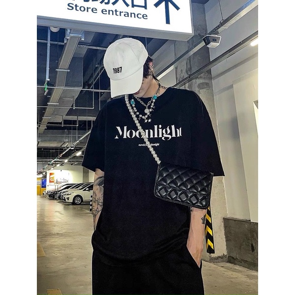 ÁO THUN TAY LỠ COTTON MOONLIGHT UNISEX NAM NỮ (hình chụp thật)