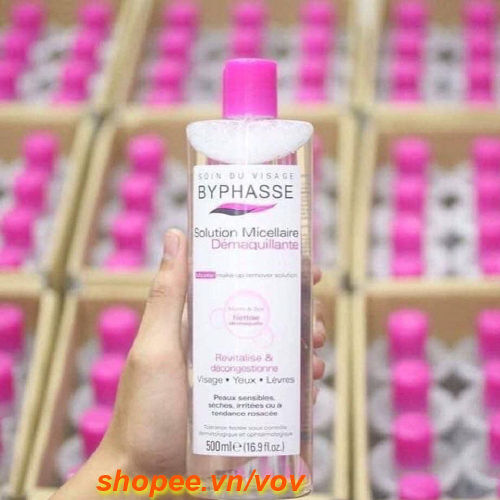 Nước Tẩy Trang 500Ml Byphasse Micellar Make-up Remover, 100% Chính Hãng, Vov Cung Cấp & Bảo Trợ.