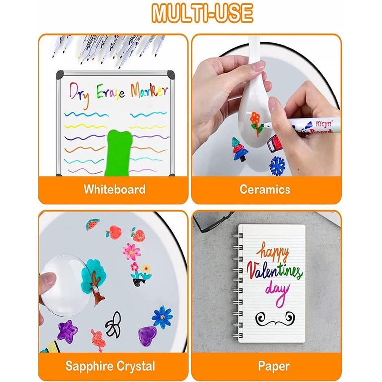 Set 12 bút vẽ nước ma thuật vẽ hình nổi trên mặt nước, dùng được trên bảng trắng