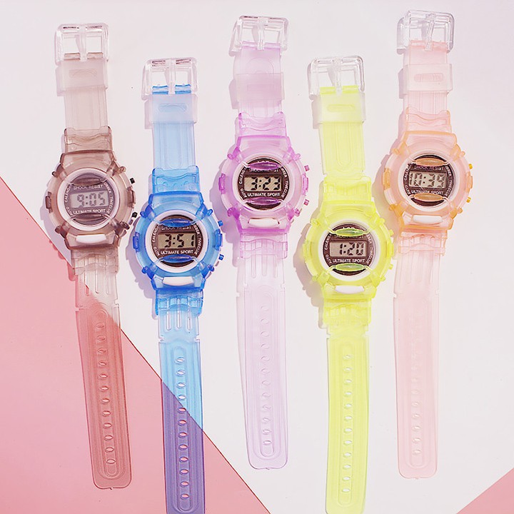 Đồng hồ điện tử unisex kiểu dáng thể thao thời trang dây cao su candycat 18 Bán lẻ giá sỉ