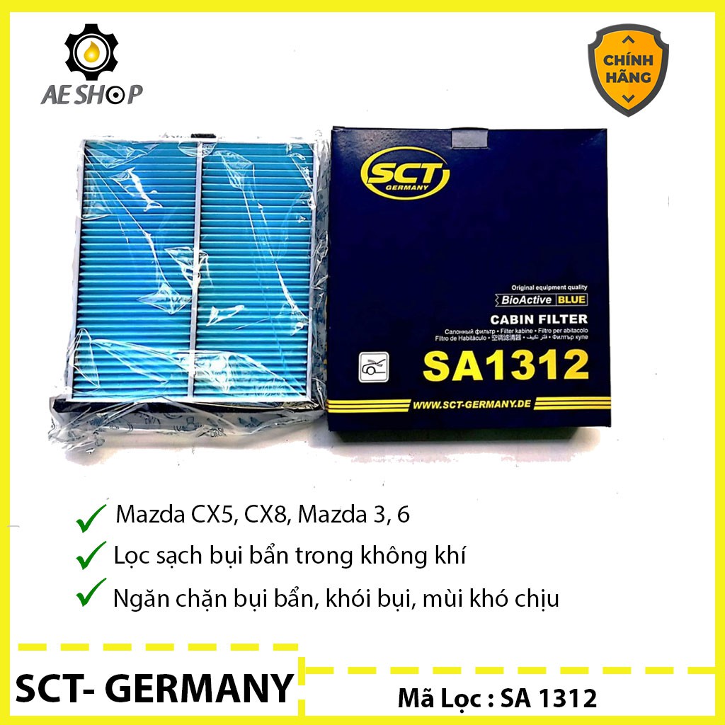 Lọc Gió Điều Hòa Mazda CX5, Mazda 3, Mazda 6 SCT SA 1312 Nhập Khẩu Đức [Chính Hãng]