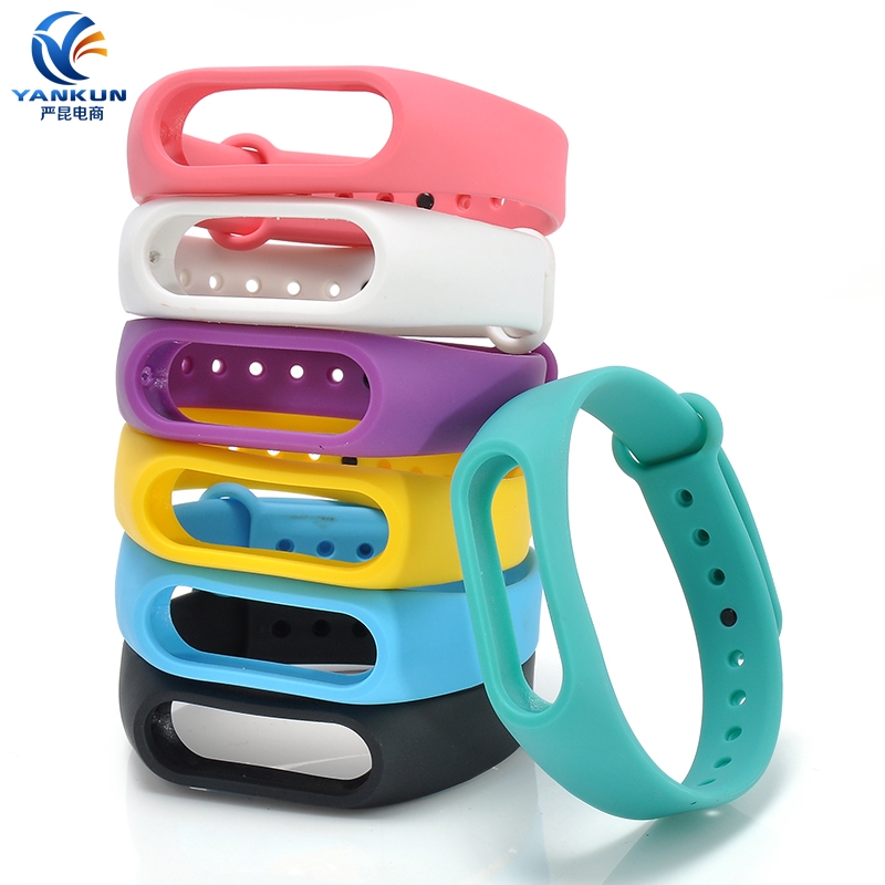 Dây cao su nhiều màu trẻ trung thay thế cho vòng đeo tay thông minh Xiaomi Band 2