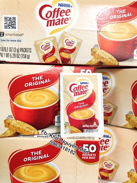 [Mã 267FMCGSALE giảm 8% đơn 500K] Bột Kem Coffee Mate💯FREESHIP💯Gói 3g Dành Cho Keto/Das [HSD 2022] | BigBuy360 - bigbuy360.vn