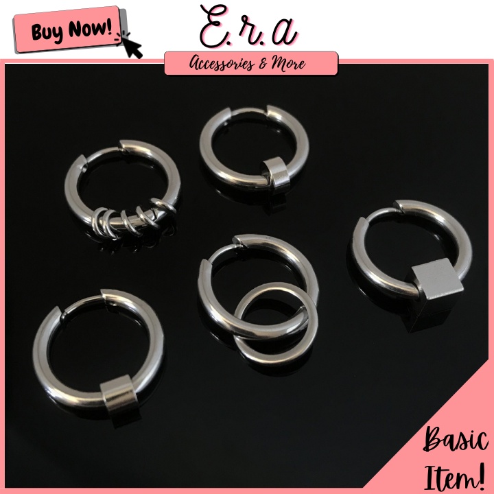 Khuyên Tai Nam/ Nữ Hỗn Hợp ERASHOP 078082 - Tròn Đơn Giản, Cá Tính, Cực Cool Ngầu, Siêu Rẻ Đẹp