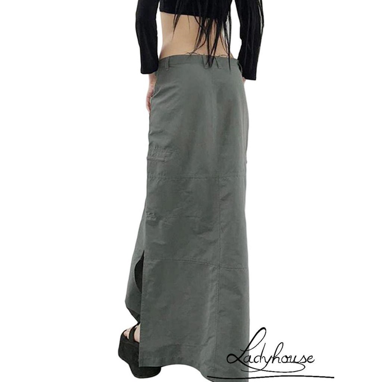 Chân Váy Dài Xẻ Tà Màu Sắc Thời Trang Cho Nữ