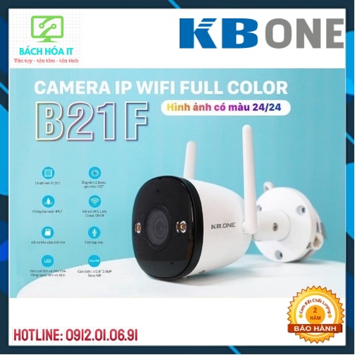 Camera IP Wifi KBone KN-B21F Siêu Nét Ngoài Trời Có Màu Đêm Full HD 1080P, chính hãng, bảo hành 24 tháng