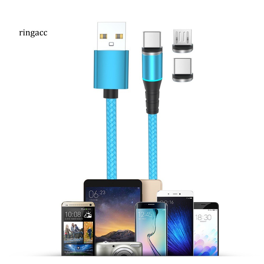 Cáp Sạc Nhanh Nam Châm 5a Cổng Micro Usb Type-C Cho Điện Thoại
