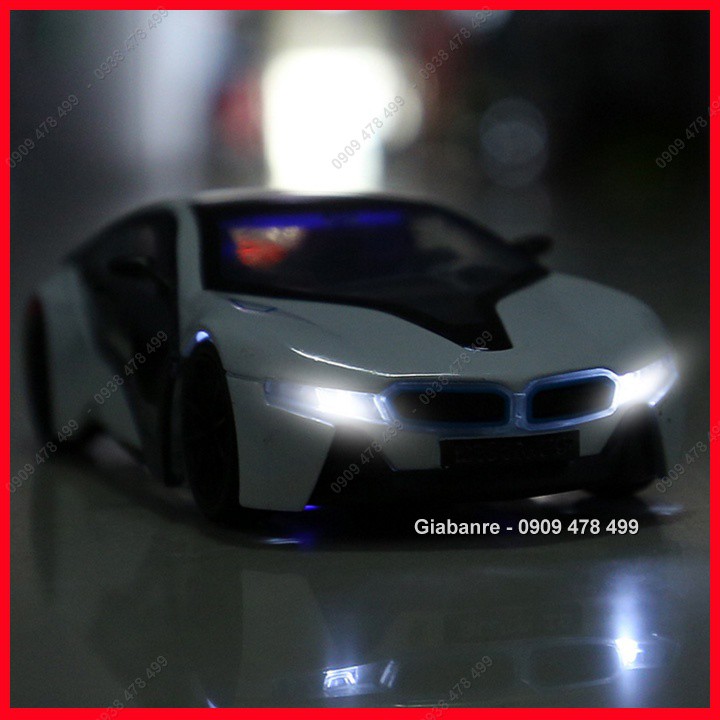 Xe Mô Hình Kim Loại Siêu Xe Bmw I8 - Tỉ Lệ 1:32 - 14cm - 9646