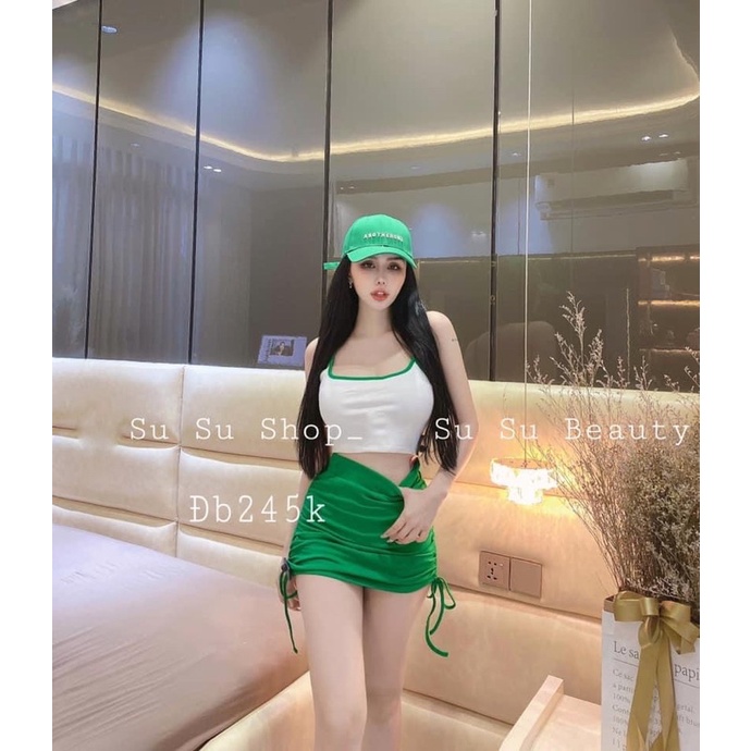 chân váy dây rút 2 bên nhiều màu mặc tập gym, aerobic, nhảy, đi chơi, tập thể dục, yoga.. ( hình thật kèm video)