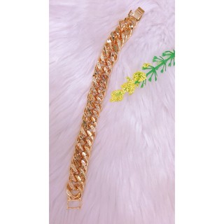 Lắc tay nam kiểu lặc chạm mạ vàng 24k cao cấp 9047