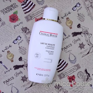 Dưỡng thể kích trắng da chateau rouge paris lait de beaute
