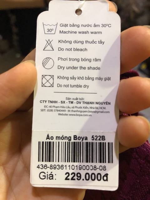 Áo ngực Boya mỏng ren