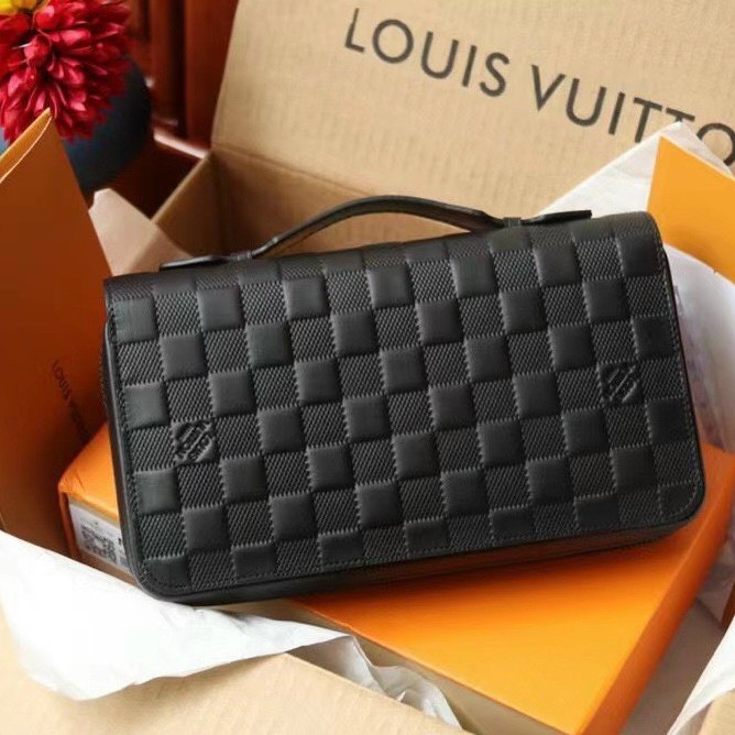 👝HIGH FASHION👝 Ví nam nữ cao cấp, Ví Cluth xách tay 1 khóa LV các nmẫu Fullbox MLN NV HV