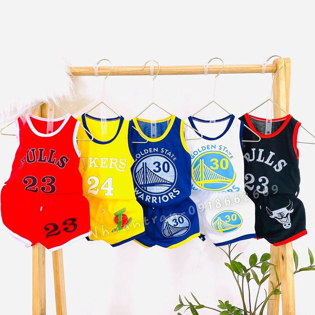 Combo 5 bộ ba lỗ cho bé 3 -15 kg (set ba lỗ bóng rổ)