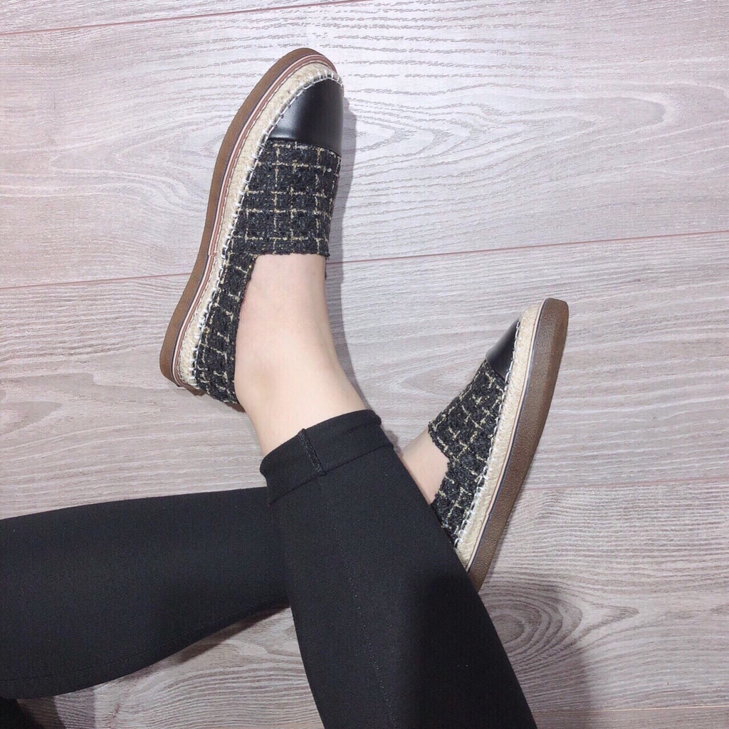 Giày lười nữ chất vải dạ êm chân siêu xinh | BigBuy360 - bigbuy360.vn