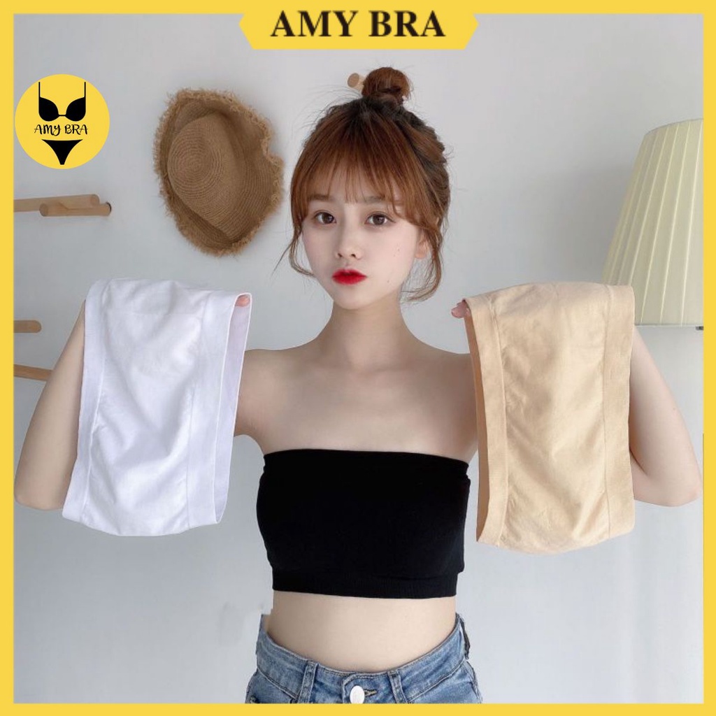 Áo Ống Cotton 💖FREESHIP💖 Áo Bra Không Dây Không Mút AMYBRA A0123