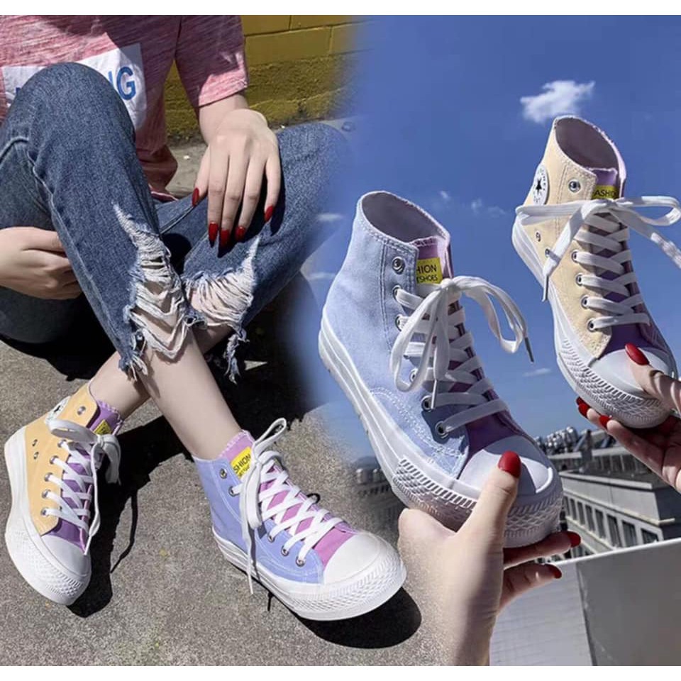 giày sneaker thể thao cv cao cổ đổi màu khi ra nắng | BigBuy360 - bigbuy360.vn