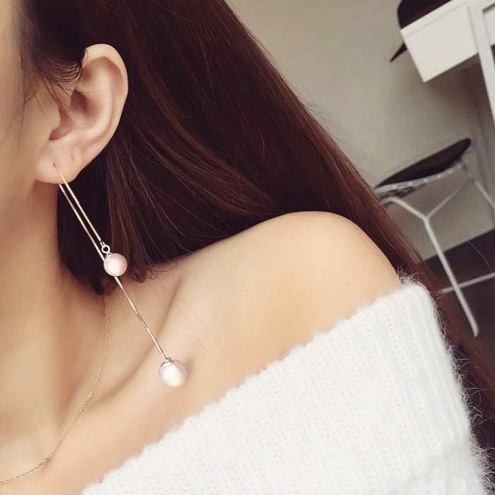 Bông Khuyên Tai Dài Ngọc Trai Nhân Tạo Song Hye Kio Cực Xinh Cho Nàng Dạo Phố!