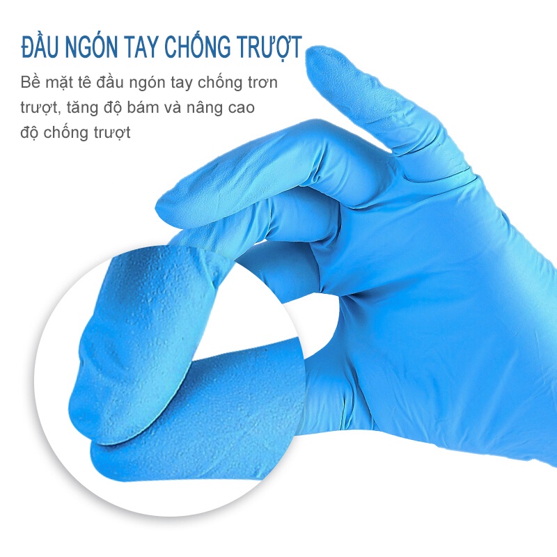 Vật liệu composite nitrile dày dùng một lần Làm sạch găng tay bảo hộ Đa mục đích，Đóng hộp {NBYYST}