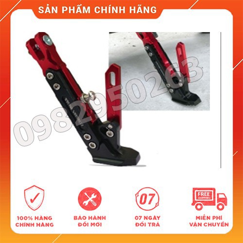 Chân chống tăng chỉnh gắn xe máy,xe điện.Nhôm nguyên khối CNC