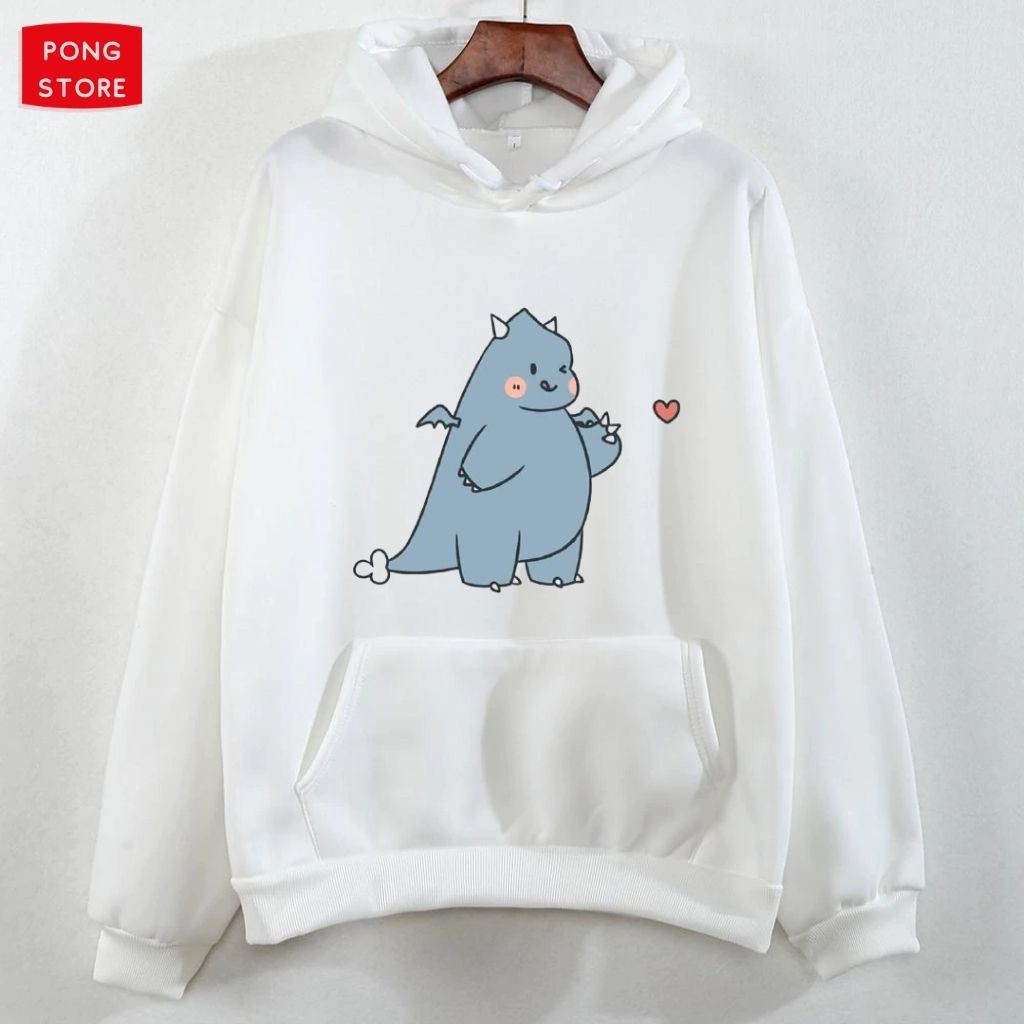 Áo khoác hoodie KHỦNG LONG BẮN TIM, chất nỉ mềm mịn Unisex pongshop | BigBuy360 - bigbuy360.vn