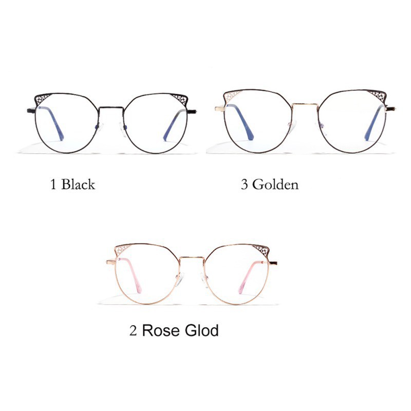 Kính mắt mèo gọng kim loại tròn thời trang | BigBuy360 - bigbuy360.vn