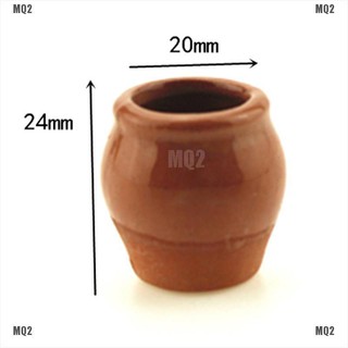 [MQ2]1:12 Miniature ceramic flower pot dollhouse diy doll house decor accessories